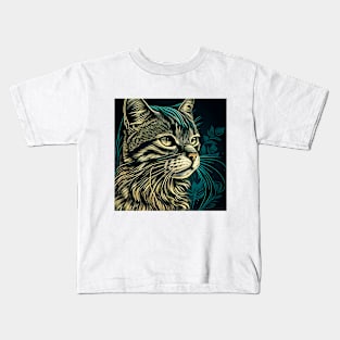 Cool Cat Beautiful Lover Kids T-Shirt